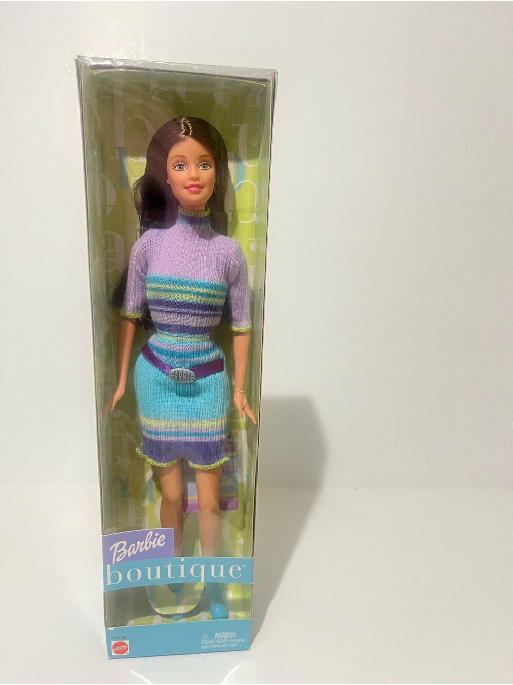 Vintage Mattel Teresa Barbie Boutique Striped Knit Dress Trio